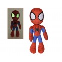 Peluche Spiderman 25 cm yeux fluorescents